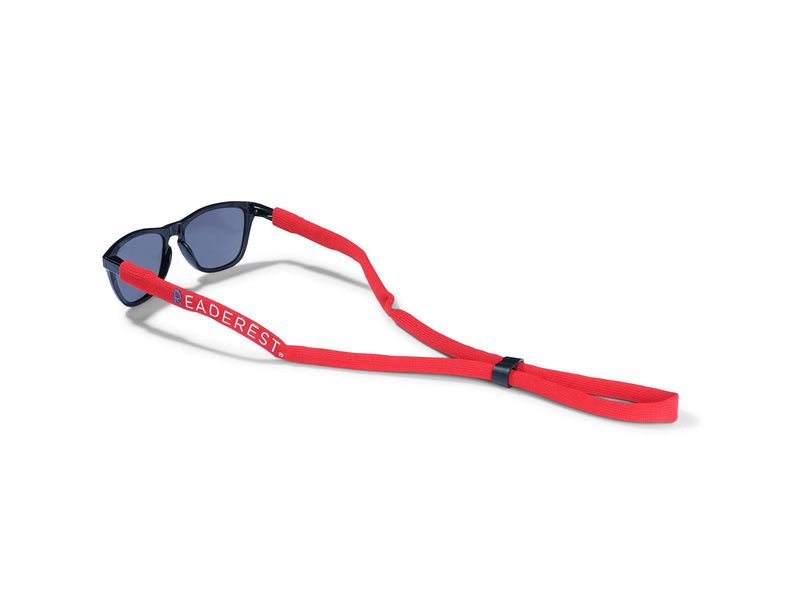 Red floating glasses strap, sunglasses holder, water sports