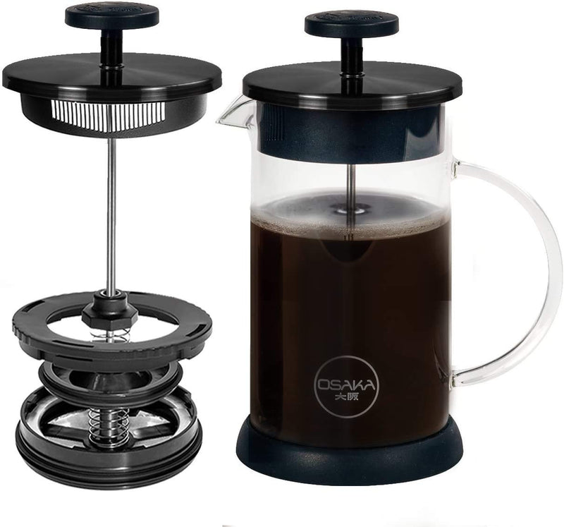 French Press Coffee and Tea Maker - Patent pending, vacuum insulated stainless steel