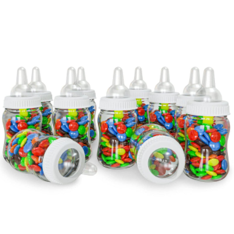 12 Pack Fillable Candy Bottles Baby Shower Feeder Style Mini Bottles