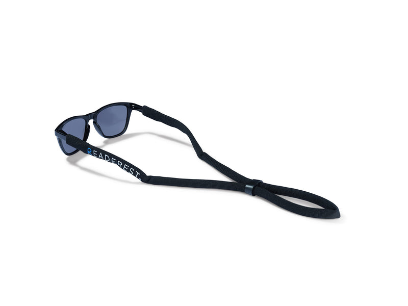 Black floating glasses strap, sunglasses holder, water sports