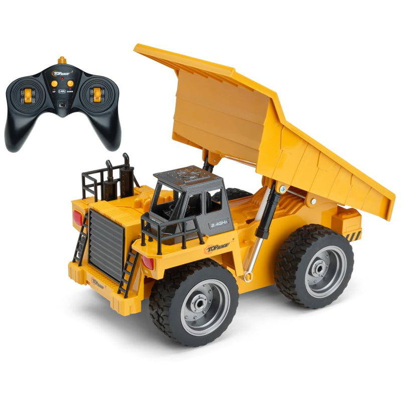 Rc Remote Control Dump Truck Toy 11" x 57" Alloy Metal and Plastic 4WD