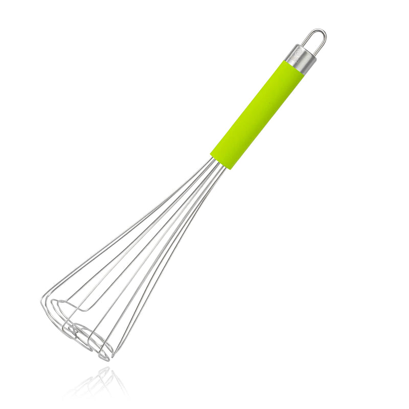 Whisk made of stainless steel, usable without electricity, 27 cm green