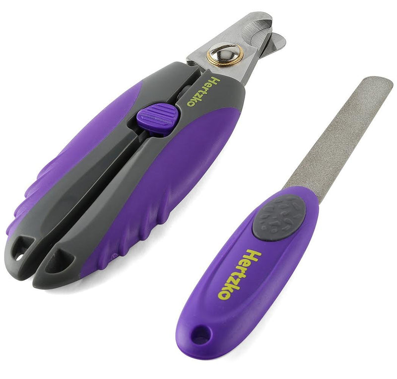 Dog Nail Clippers for Large and Medium Dogs - Purple Cat Nail Clippers with Quick Release Connector