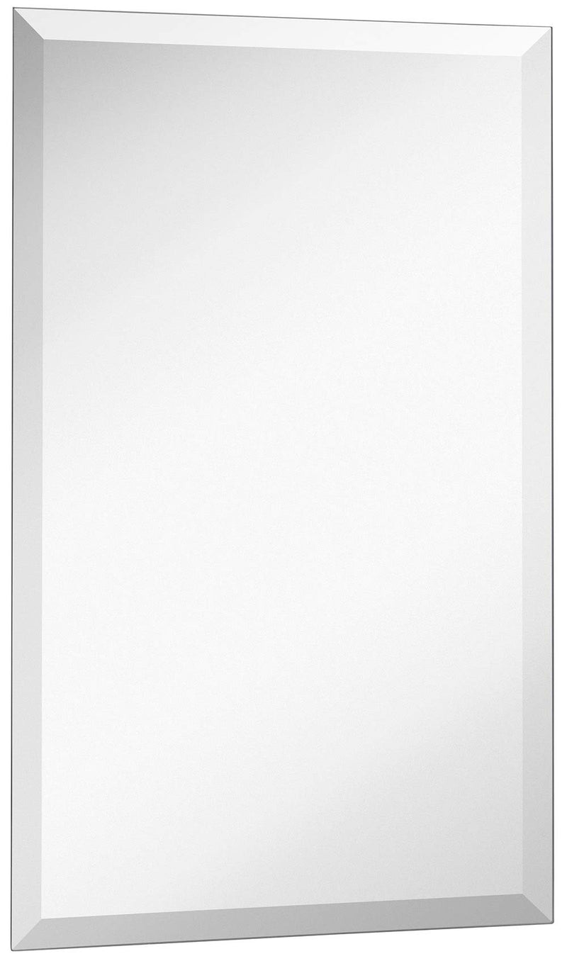 16 x 24 inch frameless rectangular mirror, small, polished glass, ultra thin