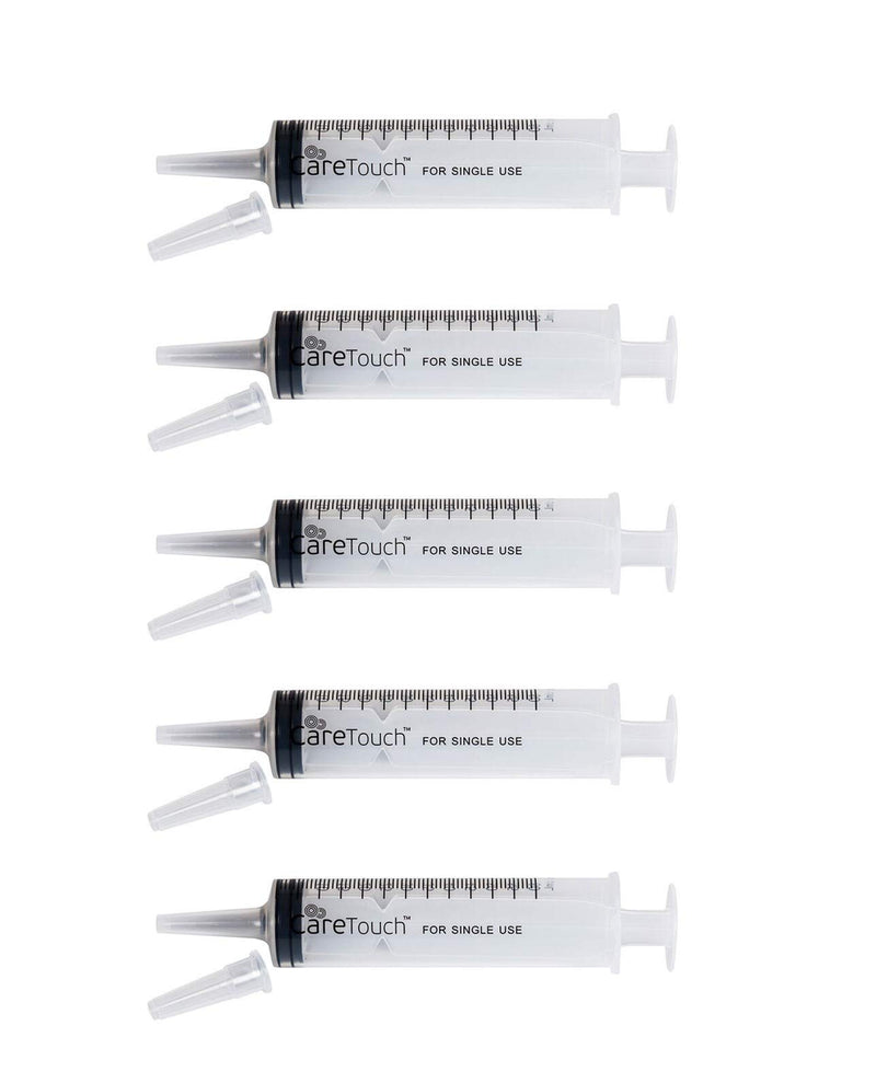 60ml disposable syringe with catheter tip and covers - 5 sterile