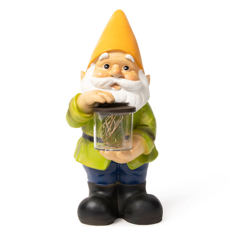 Garden gnomes in a glass, lawn gnome with solar light, great addition to your garden