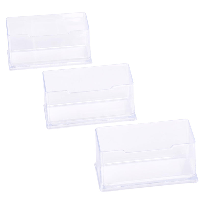 Playing Card Box Set of 3 Transparent Plastic Storage Box