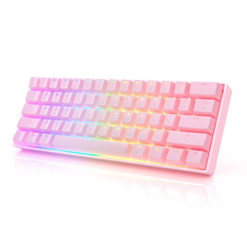 Gk61 Mechanical Gaming Keyboard, 60 Percent, 61 RGB Rainbow LED Backlight