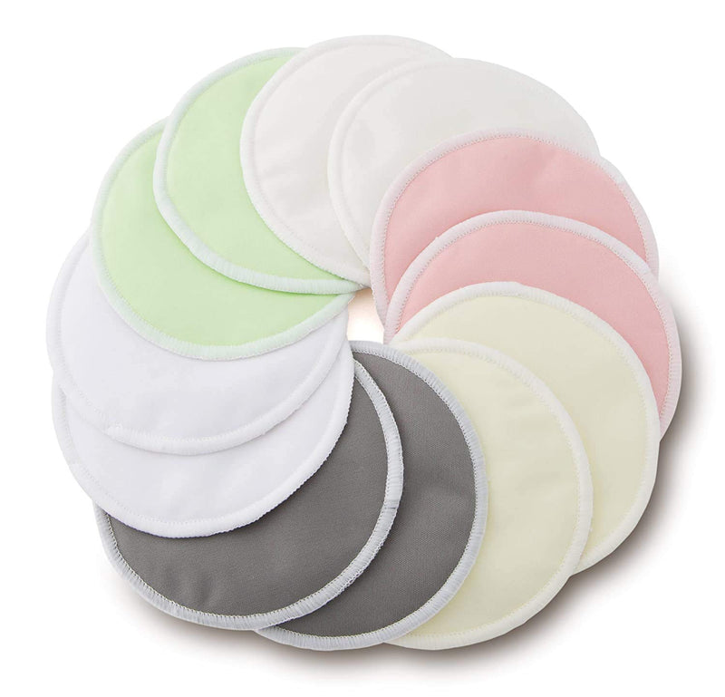 Reusable nursing pads made from organic bamboo with laundry bag - washable breastfeeding