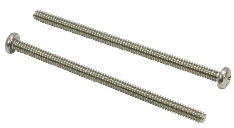 No. 6-32 x 3" Stainless Steel Pan Head Phillips Machine Screw, (25 pieces), 18-8 (304).