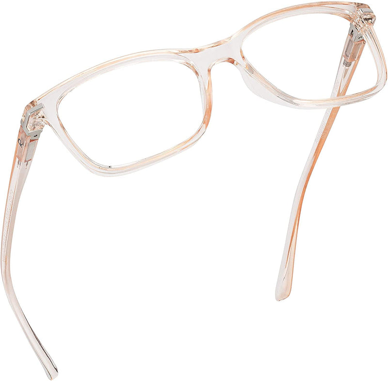 Blue Light Blocking Reading Glasses (Peach, 075 Magnification) Computer