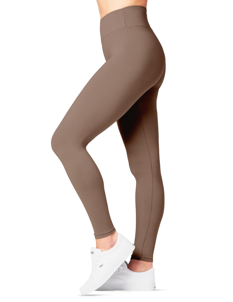 High Waist Leggings for Women - Leggings for Regular and Tall Women - Tan