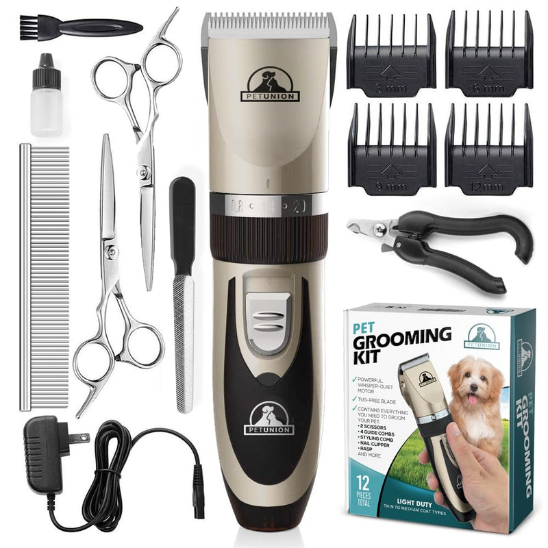 Professional Dog Grooming Kit - Rechargeable Cordless Pet Hair Clipper