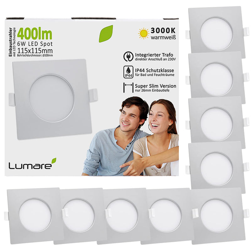 Led recessed spotlight 6w Ip44 splash-proof ultra flat with 26mm