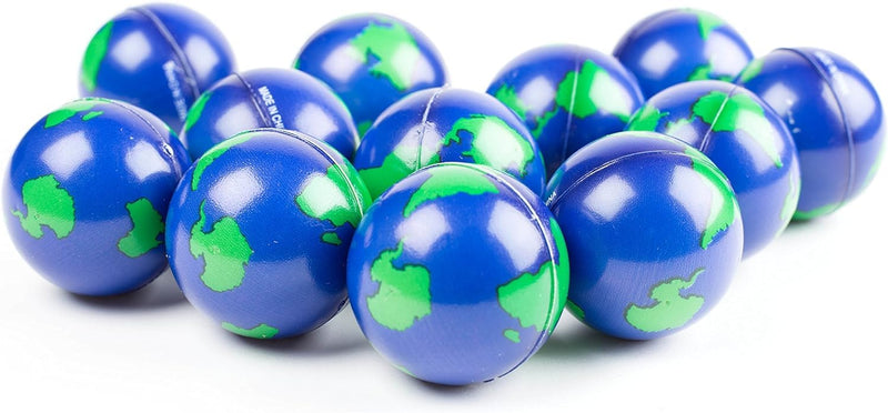 World Stress Ball Earth Stress Relief Toy Therapeutic Learning Balls Bulk Pack 1