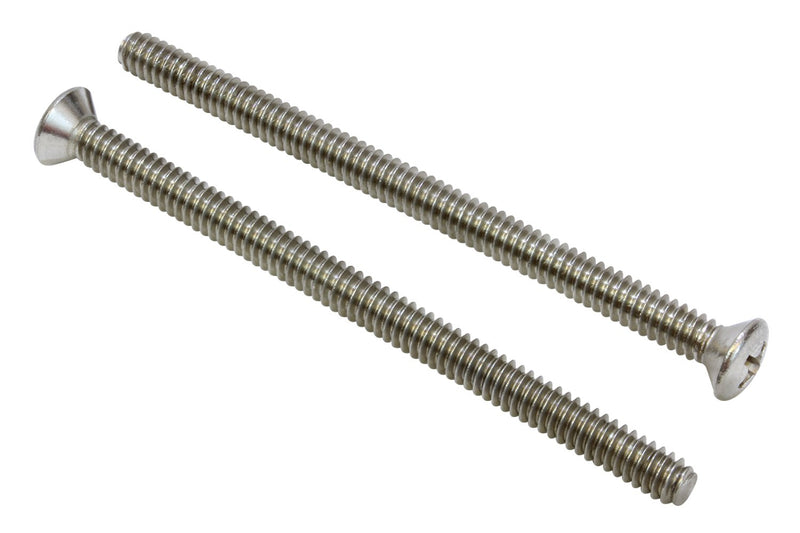 Stainless Steel Wood Screw - 10-24 x 4" Oval Head Machine Screws - 18-8