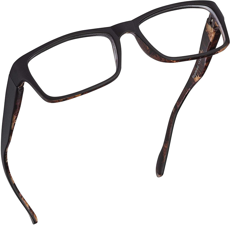 Blue light blocking reading glasses (camouflage, 125x magnification) for computers