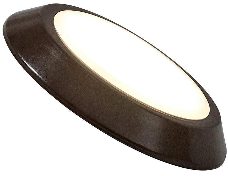 Thin Round 55" Oiled Bronze Disc LED Ceiling Light 4000K