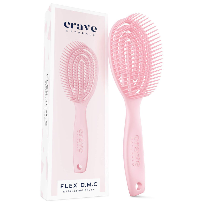 Flex Dmc Detangling Brush for Naturally Textured Hair - Flexible Hair Brush