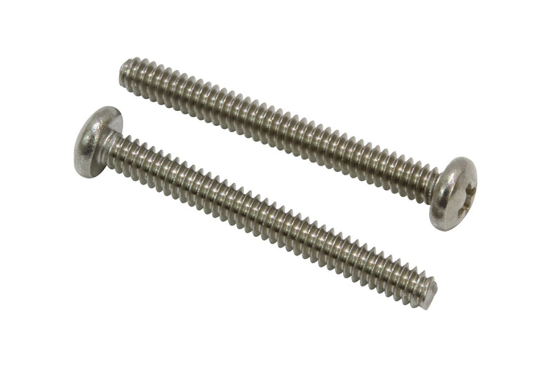 No. 6-32 x 1-1/4" Stainless Steel Phillips Machine, (100 Pieces), 18-8 (304).