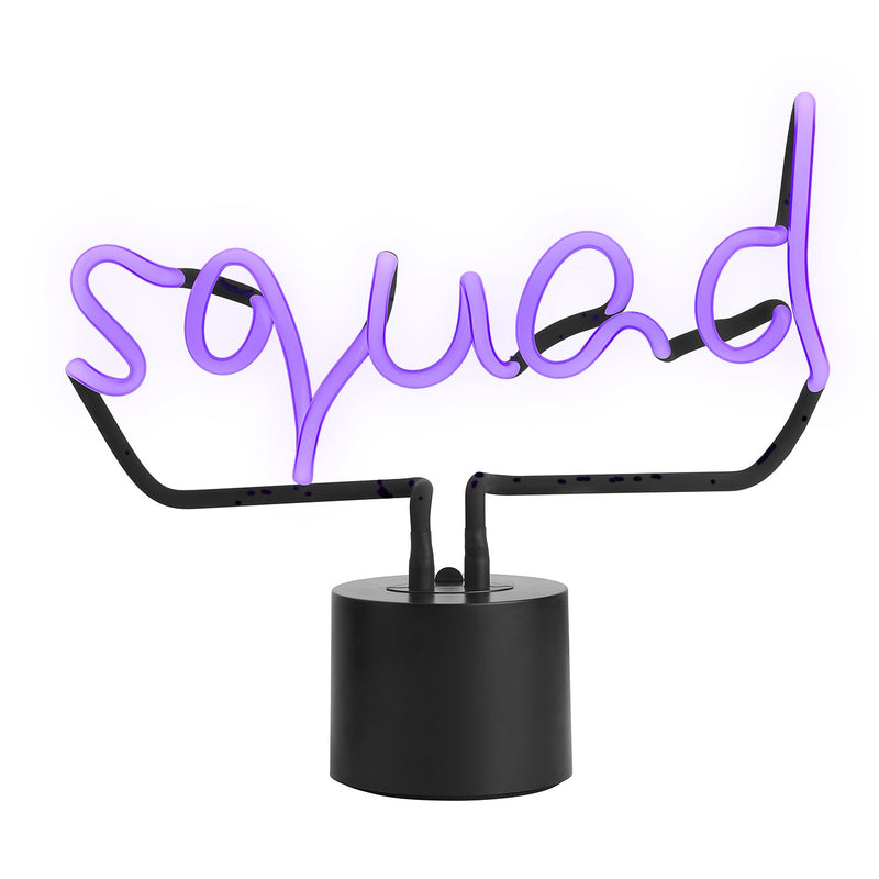 Squad Neon Desk Lamp Real Neon Purple Large 11x122 Neon Signs for Home Decor