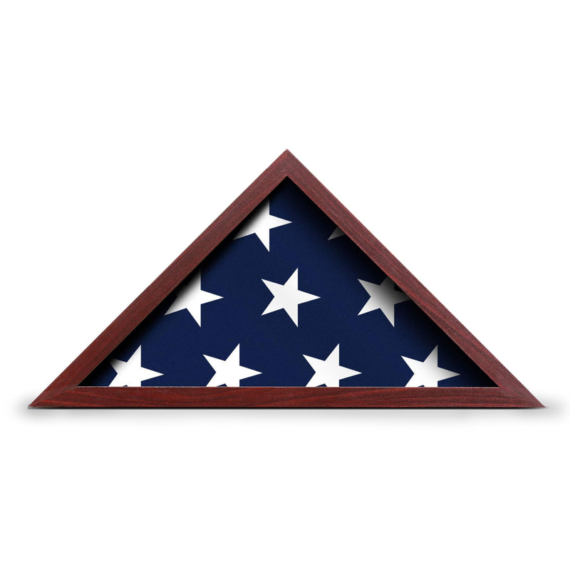 Funeral Flag Display Case - 255" x 13" Folded Flag Holder - Flag Frame