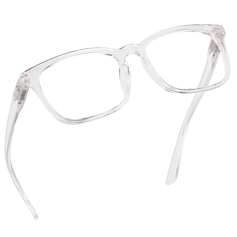 Blue light blocking reading glasses (clear, 200x magnification) for computers