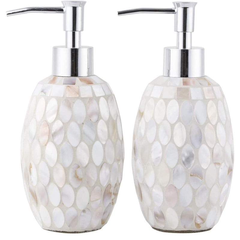 Glass mosaic hand soap dispenser for bathroom lotion bottle