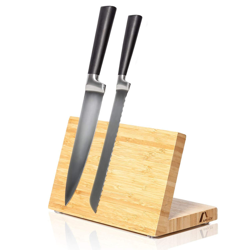 Magnetic knife block Including 15 chalk labels Practical knife holder