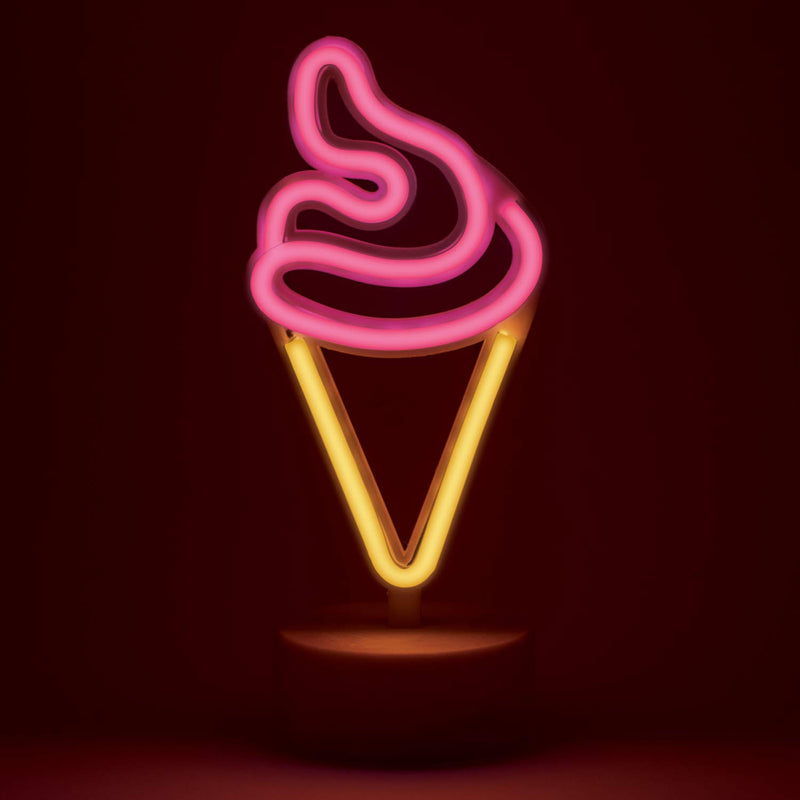 Ice Cream Desk Lamp Mini LED Neon Collection Night Lite Novelty Room Decoration