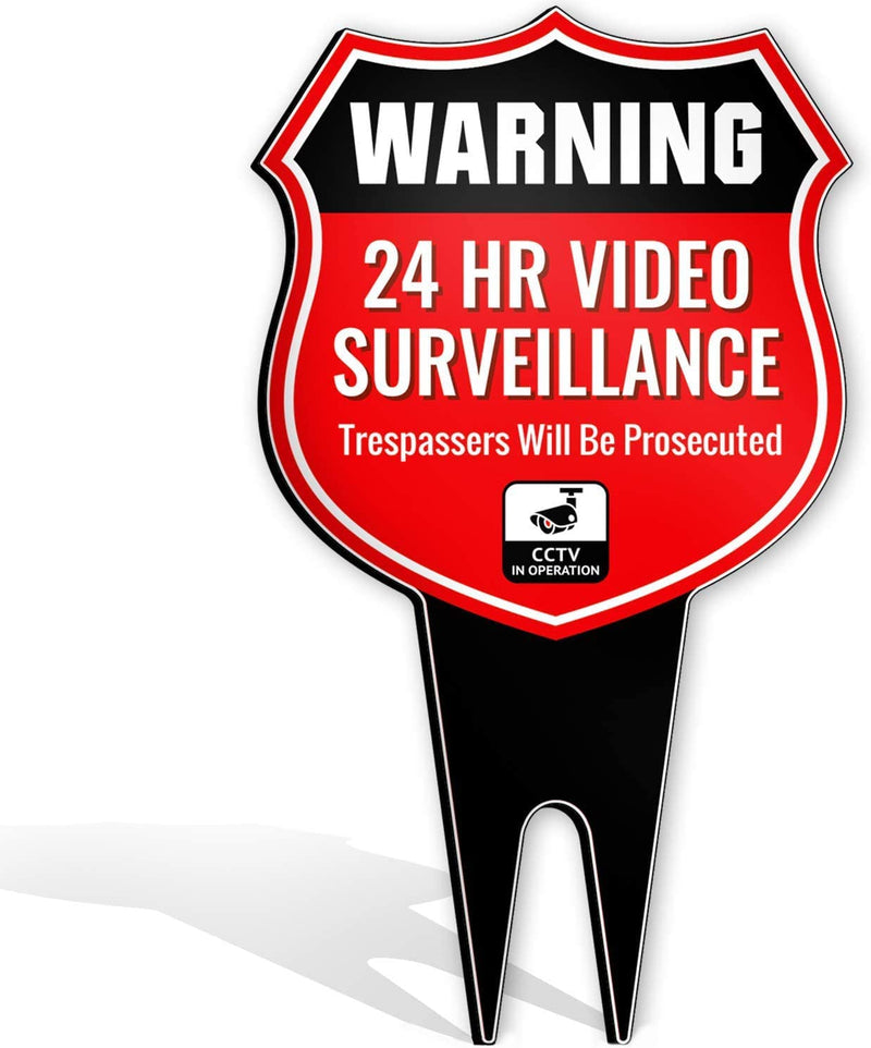 Outdoor Reflective Video Surveillance Signs 10" x 18" Aluminum Warning