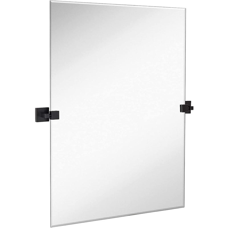 20 x 30 inch swivel wall mirror including matte black square wall brackets