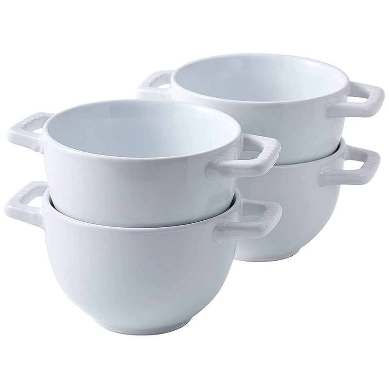 24 ounce soup cups, French onion soup cups with handles and lids, microwave safe