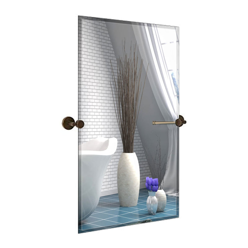 20x30 inch frameless swivel bathroom mirrors with oil rubbed bronze