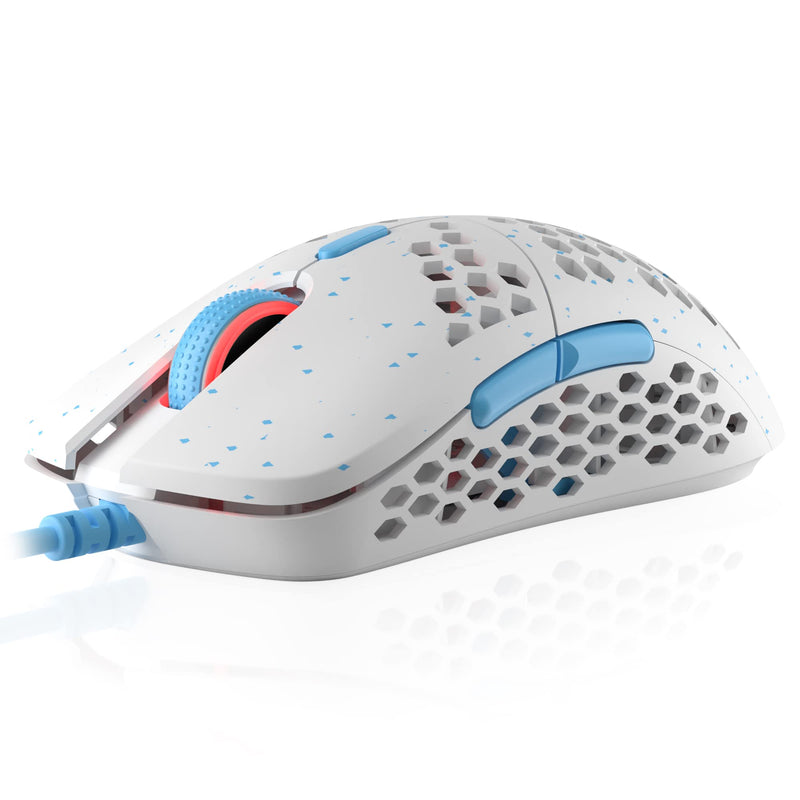 Mira M Ultra Lightweight Honeycomb Shell Wired Gaming Mouse 6 Buttons 21 Oz