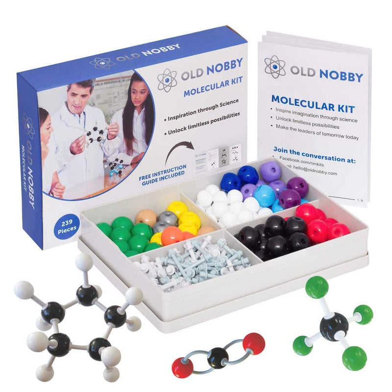 Organic Chemistry Model Kit (239 Pieces) – Molecular model kit with atoms and bonds