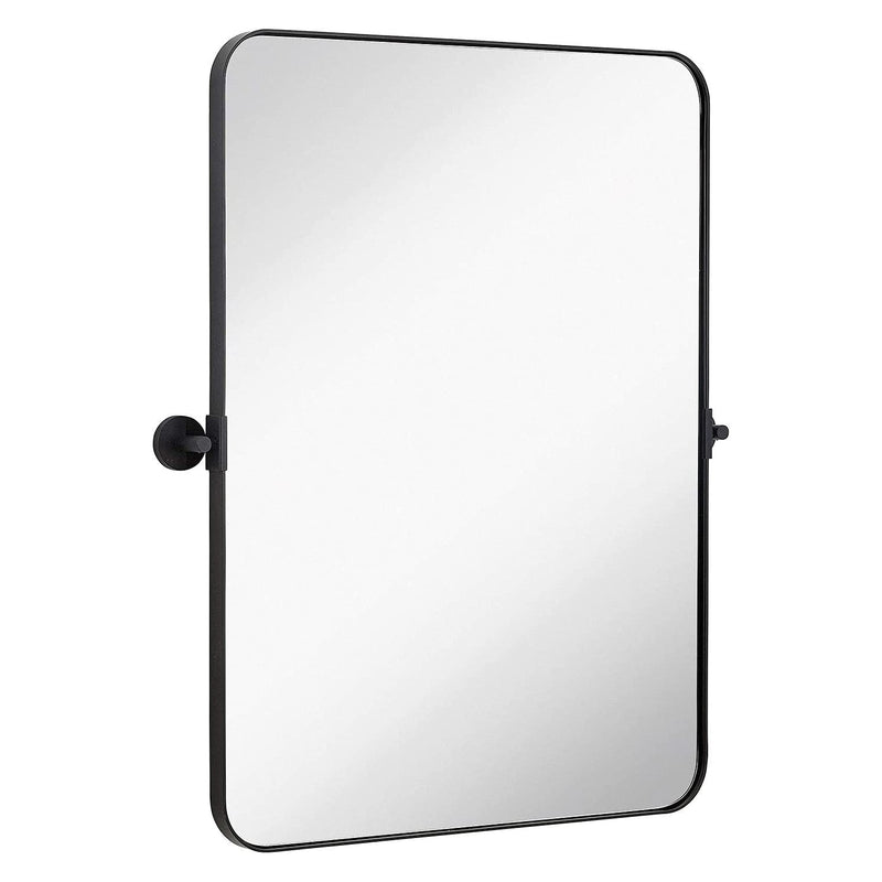 Round Swivel Mirror With Silver Adjustable Back