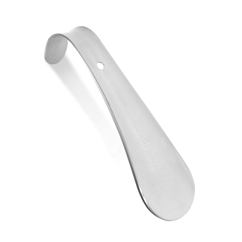 Shoehorn made of metal, robust stainless steel, 152 cm