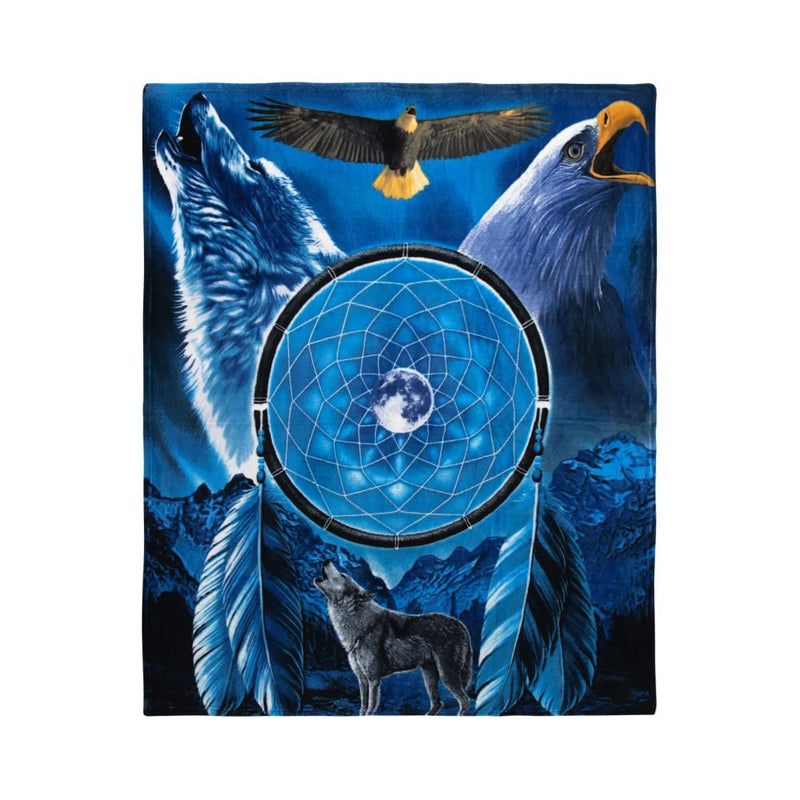 Dreamcatcher Fleece Bed Blanket 50" x 60" Eagle Dreamcatcher Fleece