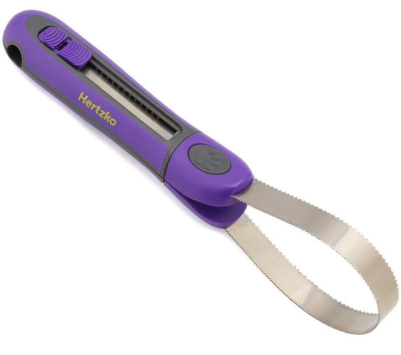 The blade of the hair removal tool can be used either looped or straight - coarse and fine