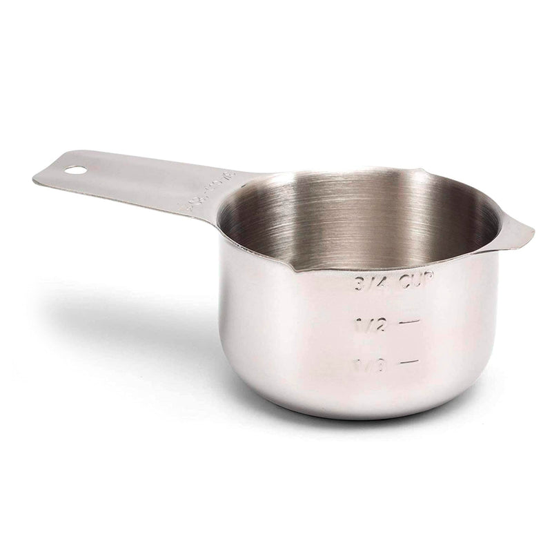 2lb Depot 3/4 Metal Measuring Cup - Stainless Steel Measuring Cup -