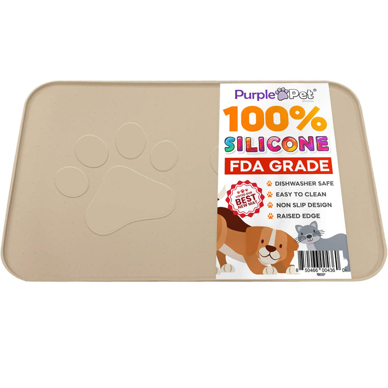 Extra Large Pet Bowl Mat with Logo - Food Grade Silicone - Hygienic