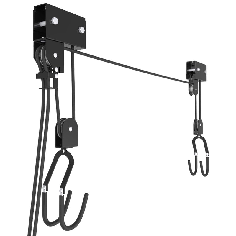 Universal ceiling lift for up to 57 kg. Practical bicycle lift with cable pull