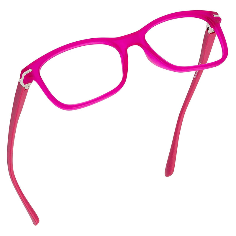 Blue Light Blocking Reading Glasses (Pink, 350x Magnification) Computer