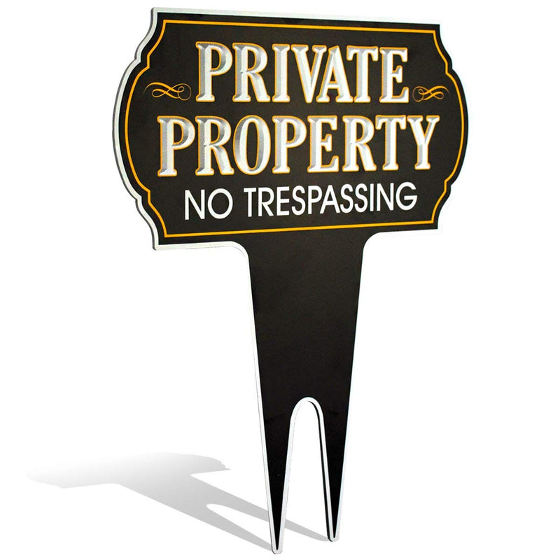 Private Property No Trespassing Sign - Dibond Aluminum 15" x 12" No