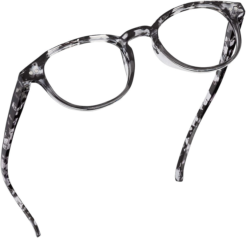 Blue Light Blocking Reading Glasses (Clear/Black, 175x Magnification) - Computer