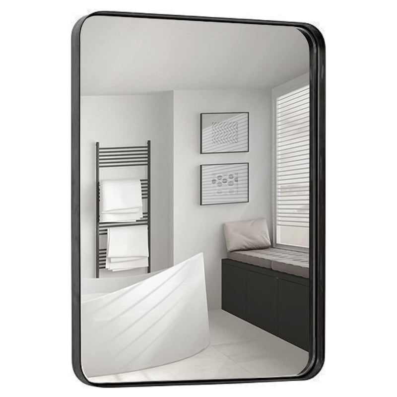 22x30 Inch Metal Bronze Frame Bathroom Mirror Brushed Rectangular