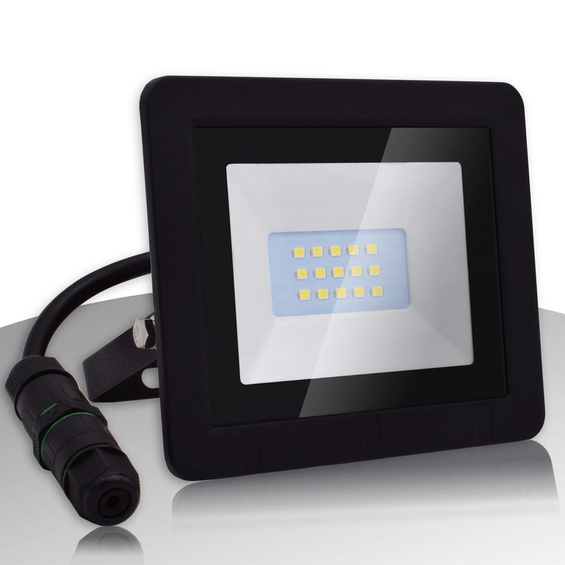 Led spotlight 10w floodlight IP65 outdoor and indoor use including power connector