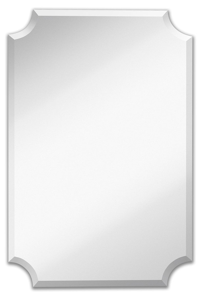 24" x 36" Rectangular Wavy Frameless Mirror with 1" Beveled Edge