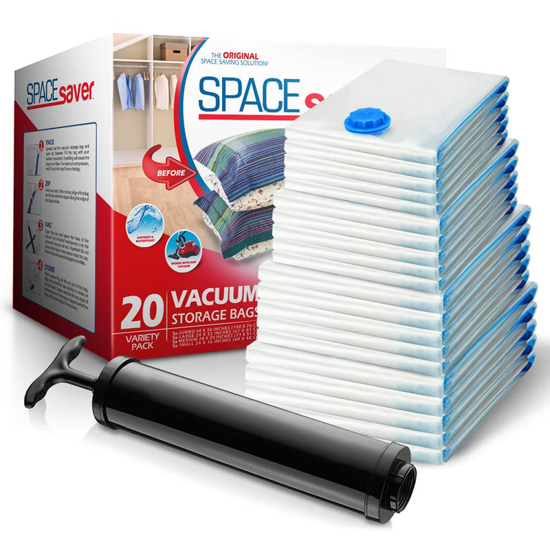 Space Bags Vacuum Storage Bags (Pack of 20) Save 80% on clothing storage